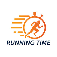 running time with man logo