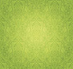 Green Floral vintage wallpaper design backround