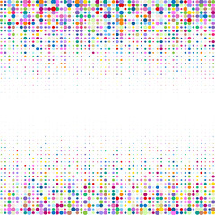 Colored  points on white background