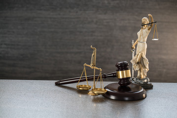 Law and Justice Concept Image, Grey stone background