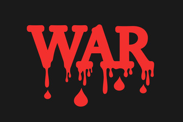 War bloodshed and massacre - military conflict leading to bloody injury and wound - die because of bleeeding to death. Vector illustration
