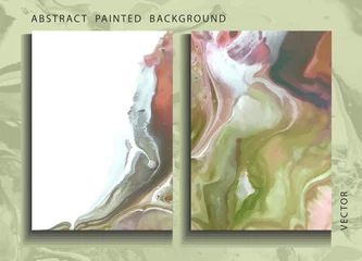 Deurstickers Trend vector. Set of abstract painted background, flyer, business card, brochure, poster, for printing. Liquid marble © KseniaZu