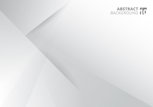 Abstract template white and gray color modern background design. Geometric triangles with shadow graphic