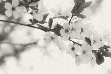 Spring flowers, simulating traditional Chinese painting