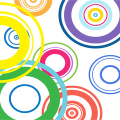 Fototapeta na wymiar Multicolored rings on white background 