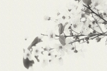 Spring flowers, simulating traditional Chinese painting