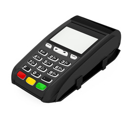 Obraz premium POS Terminal Credit Card Machine Isolated
