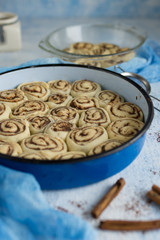 Cinnamon rolls ready to be baked