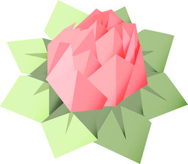 crystal flower concept illustration. geometry flower. geometric decorative rose floral for card or poster