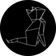 Polygonal cat icon. Polygonal cat design concept from Geometry collection. Simple element vector illustration on transparent background.