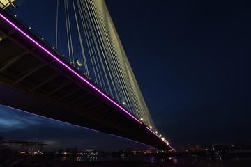 Fototapeta na wymiar Ada bridge at night