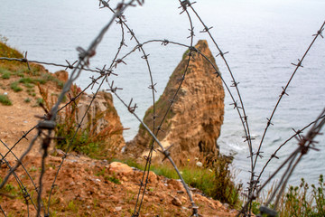 La Pointe du Hoc. Jour J.  Débarquement. Seconde guerre mondiale. Normandie. France