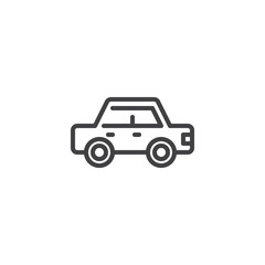 Automobile line icon. Vehicle linear style sign for mobile concept and web design. Car outline vector icon. Transportation symbol, logo illustration. Pixel perfect vector graphics