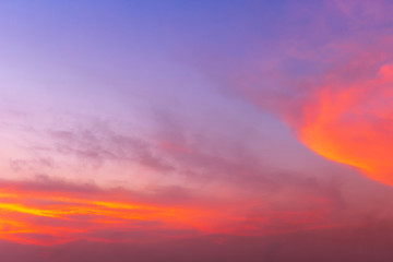 Beautiful sunset in twilight tone for background and concept