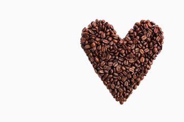 Heart shape coffee beans
