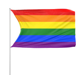 LGBTQ Rainbow Flag Isolated