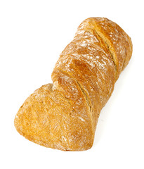 ciabatta isolated on white backrgound