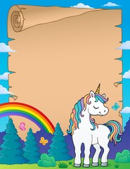 Dreaming unicorn theme parchment 2