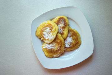Traditional Polish pancakes on a plate