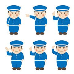 男性キャラクター警備員