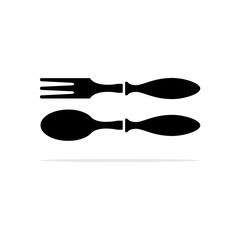 fork and spoon icon.Vector concept illustration for design.