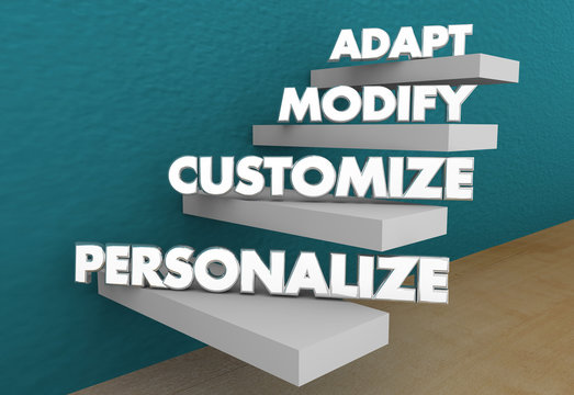 Adapt Modify Customize Personalize Special Order 3d Illustration