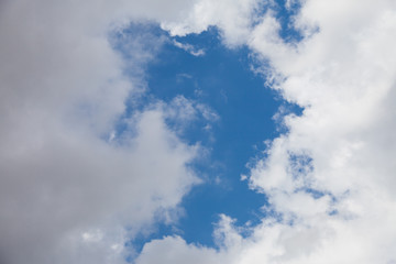 Blue sky with cloud.