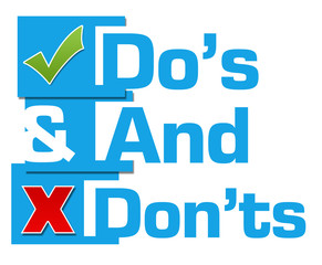 Dos And Donts Abstract Blue Blocks 