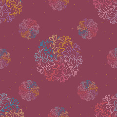 Fototapeta na wymiar Seamless Pattern. Abstract Oriental Mandala Background. Vintage Rapport for Wallpaper, Textile, Fabric and Paper. Mandala doodle Beautiful floral background, neutral texture.rainbow
