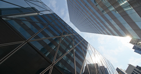 low angle of business tower