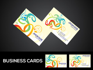 abstract artistic creative floral business card