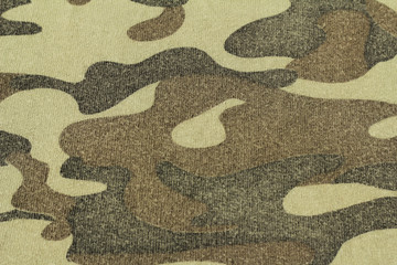 Closeup of military uniform surface