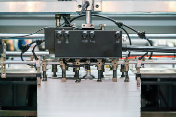 Many paper and supply unit suction system  in modern and high technology of automatic publication or printing machine