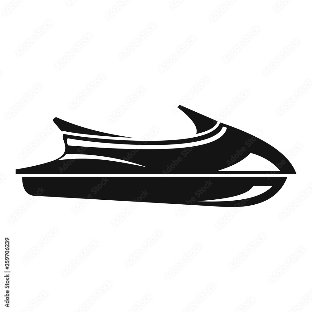 Wall mural ocean jet ski icon. simple illustration of ocean jet ski vector icon for web design isolated on whit