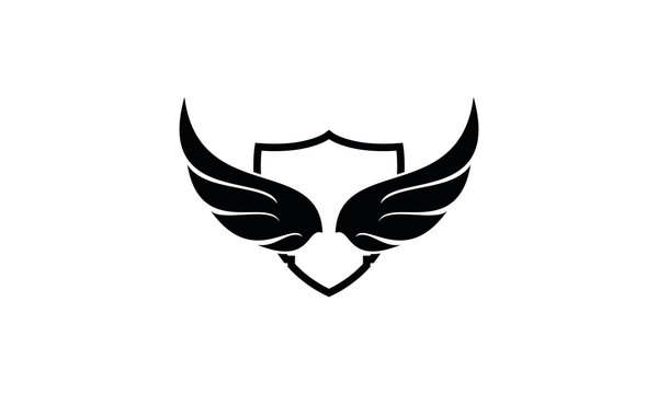 Wings inside the shield icon