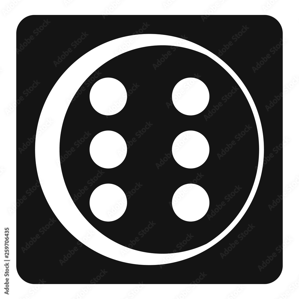 Poster dice icon. simple illustration of dice vector icon for web design isolated on white background