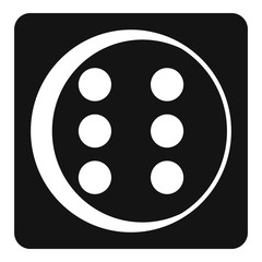 Dice icon. Simple illustration of dice vector icon for web design isolated on white background