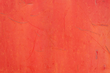 Red Painted Wall With Scratches