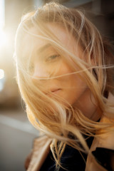 walk at sunset around the city