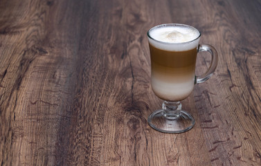 hot drink with coffee and milk