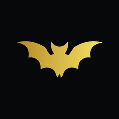 Flying Bat Icon in vector Format , Minimal Bat Logo Design