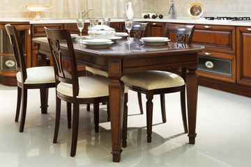 table with the dishes