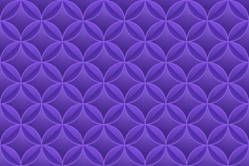 Purple Sphere Abstract Background. Сircle Seamless Background. 3D Render Background