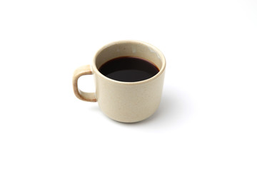 ホット コーヒー ブラック 白背景