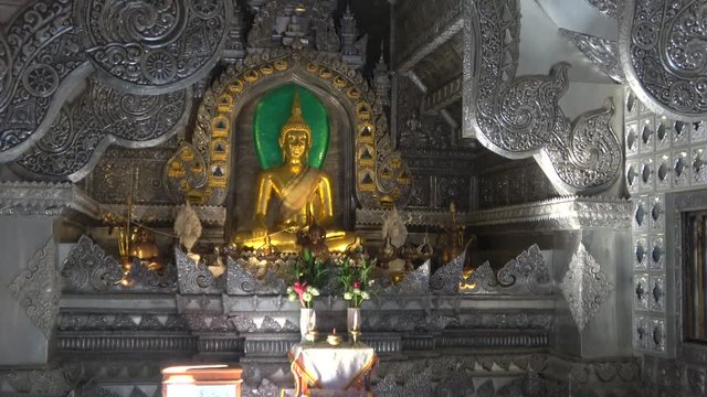 Sculpture of Buddha, Silver temple (Wat Sri Suphan). Chiang Mai, Thailand