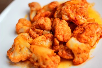Coliflor frita rebozada