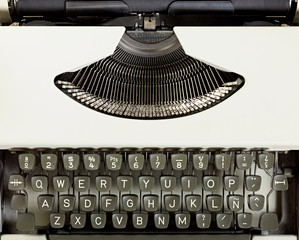 Máquina de escribir antigua teclado negro