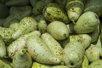 African pears at tropical food market