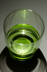 a glass of water