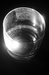 a glass of water